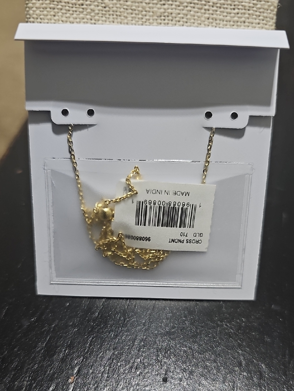Kendra Scott Cross Pendant Necklace 14k Yellow Gold Over Brass Slider Bead 19" - Picture 5 of 7
